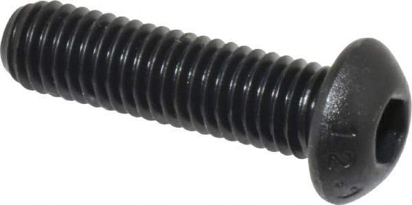 Value Collection - M8x1.25 Metric Coarse Hex Socket Drive, Button Screw - Grade 12.9 Alloy Steel, Black Oxide Finish, Fully Threaded, 30mm Length Under Head - Industrial Tool & Supply