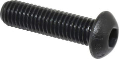 Value Collection - M8x1.25 Metric Coarse Hex Socket Drive, Button Screw - Grade 12.9 Alloy Steel, Black Oxide Finish, Fully Threaded, 30mm Length Under Head - Industrial Tool & Supply