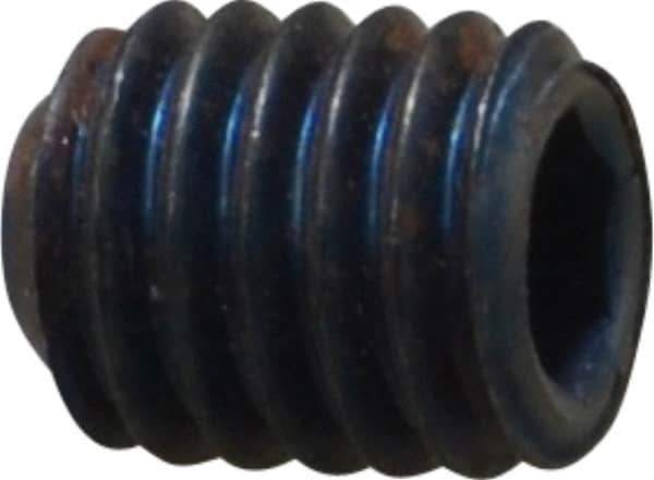 Value Collection - M5x0.80 Metric Coarse, 6mm OAL, Cup Point Set Screw - Grade 14.9 (45H) Alloy Steel, 2.5mm Key - Industrial Tool & Supply
