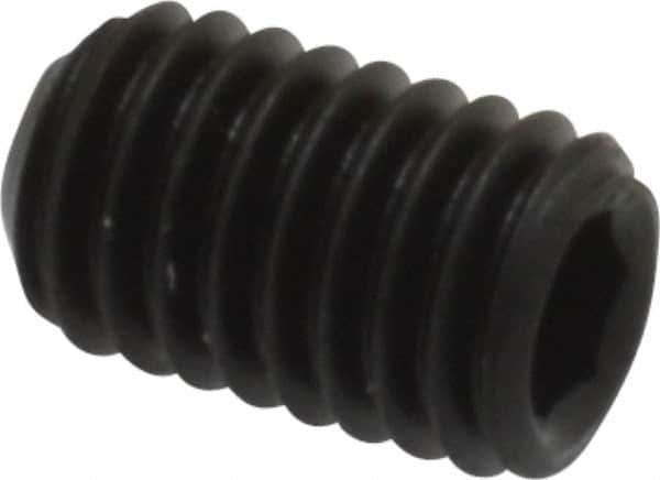 Value Collection - M5x0.80 Metric Coarse, 8mm OAL, Cup Point Set Screw - Grade 14.9 (45H) Alloy Steel, 2.5mm Key - Industrial Tool & Supply