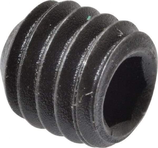 Value Collection - M6x1.00 Metric Coarse, 6mm OAL, Cup Point Set Screw - Grade 14.9 (45H) Alloy Steel, 3mm Key - Industrial Tool & Supply