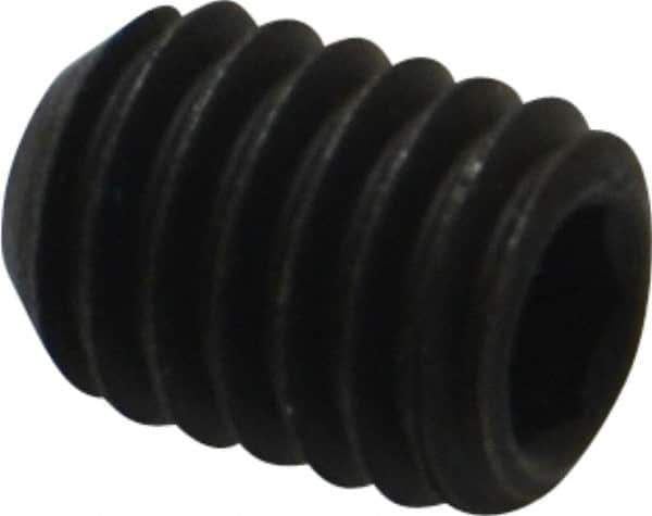 Value Collection - M6x1.00 Metric Coarse, 8mm OAL, Cup Point Set Screw - Grade 14.9 (45H) Alloy Steel, 3mm Key - Industrial Tool & Supply