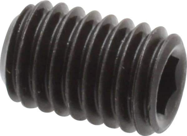 Value Collection - M8x1.25 Metric Coarse, 12mm OAL, Cup Point Set Screw - Grade 14.9 (45H) Alloy Steel, 4mm Key - Industrial Tool & Supply