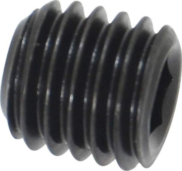 Value Collection - M10x1.50 Metric Coarse, 10mm OAL, Cup Point Set Screw - Grade 14.9 (45H) Alloy Steel, 5mm Key - Industrial Tool & Supply
