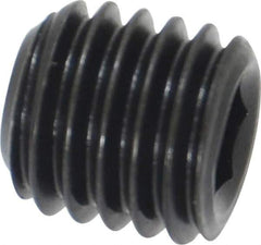 Value Collection - M10x1.50 Metric Coarse, 10mm OAL, Cup Point Set Screw - Grade 14.9 (45H) Alloy Steel, 5mm Key - Industrial Tool & Supply