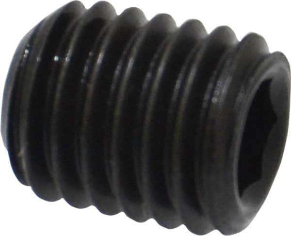 Value Collection - M10x1.50 Metric Coarse, 12mm OAL, Cup Point Set Screw - Grade 14.9 (45H) Alloy Steel, 5mm Key - Industrial Tool & Supply