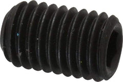 Value Collection - M10x1.50 Metric Coarse, 16mm OAL, Cup Point Set Screw - Grade 14.9 (45H) Alloy Steel, 5mm Key - Industrial Tool & Supply
