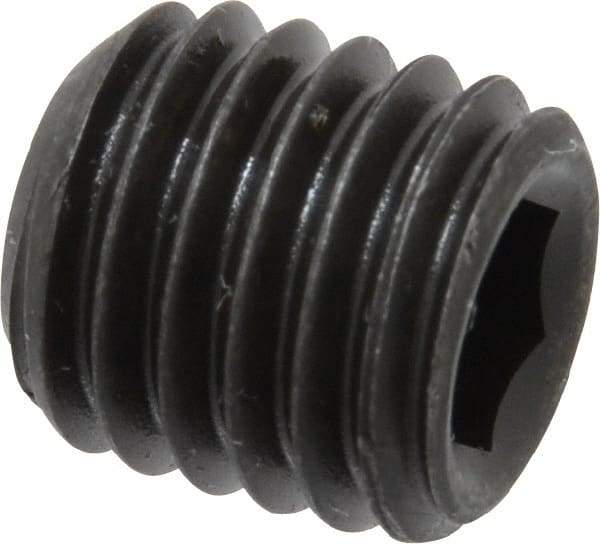 Value Collection - M12x1.75 Metric Coarse, 12mm OAL, Cup Point Set Screw - Grade 14.9 (45H) Alloy Steel, 6mm Key - Industrial Tool & Supply