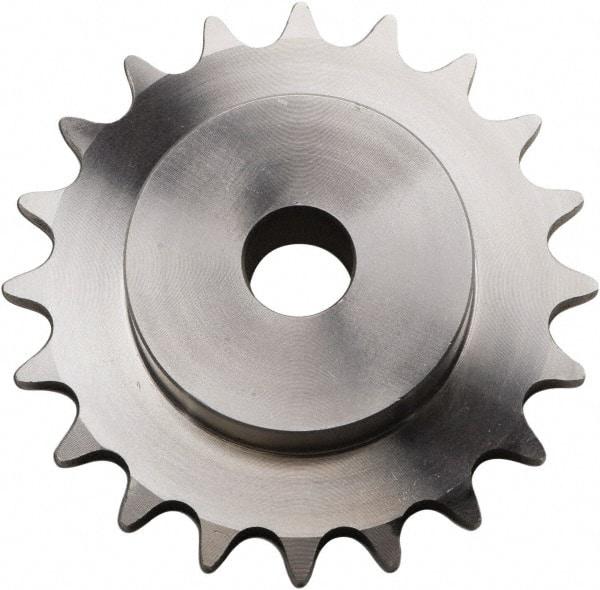 U.S. Tsubaki - 14 Teeth, 3/8" Chain Pitch, Chain Size 35, Plain Bore Sprocket - 1/2" Bore Diam, 1.685" Pitch Diam, 1.87" Outside Diam - Industrial Tool & Supply