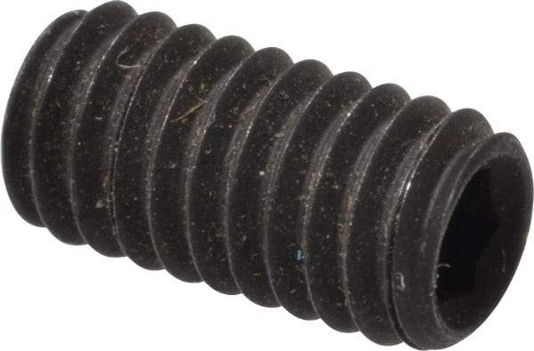 Value Collection - M4x0.70, 8mm OAL, Flat Point Set Screw - Grade 14.9 (45H) Alloy Steel, 2mm Key - Industrial Tool & Supply