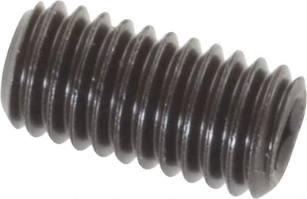 Value Collection - M5x0.80, 10mm OAL, Flat Point Set Screw - Grade 14.9 (45H) Alloy Steel, 2.5mm Key - Industrial Tool & Supply