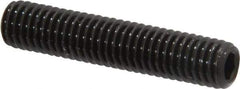Value Collection - M5x0.80, 25mm OAL, Flat Point Set Screw - Grade 14.9 (45H) Alloy Steel, 2.5mm Key - Industrial Tool & Supply