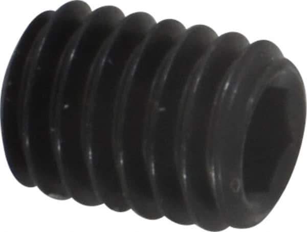 Value Collection - M6x1.00, 8mm OAL, Flat Point Set Screw - Grade 14.9 (45H) Alloy Steel, 3mm Key - Industrial Tool & Supply