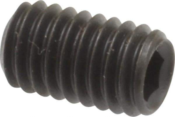 Value Collection - M6x1.00, 10mm OAL, Flat Point Set Screw - Grade 14.9 (45H) Alloy Steel, 3mm Key - Industrial Tool & Supply