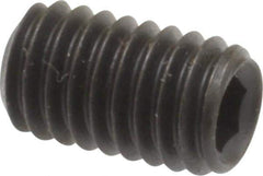 Value Collection - M6x1.00, 10mm OAL, Flat Point Set Screw - Grade 14.9 (45H) Alloy Steel, 3mm Key - Industrial Tool & Supply