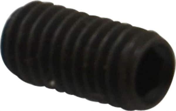 Value Collection - M6x1.00, 12mm OAL, Flat Point Set Screw - Grade 14.9 (45H) Alloy Steel, 3mm Key - Industrial Tool & Supply