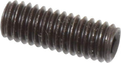 Value Collection - M6x1.00, 16mm OAL, Flat Point Set Screw - Grade 14.9 (45H) Alloy Steel, 3mm Key - Industrial Tool & Supply
