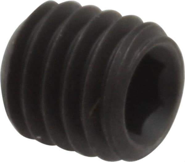 Value Collection - M8x1.25, 8mm OAL, Flat Point Set Screw - Grade 14.9 (45H) Alloy Steel, 4mm Key - Industrial Tool & Supply