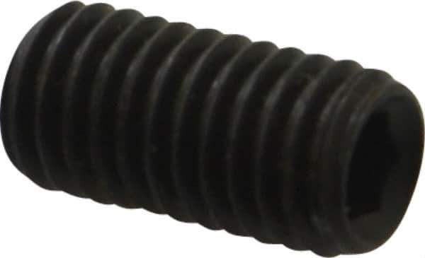 Value Collection - M8x1.25, 16mm OAL, Flat Point Set Screw - Grade 14.9 (45H) Alloy Steel, 4mm Key - Industrial Tool & Supply
