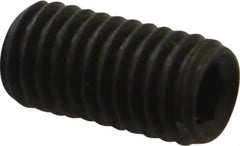 Value Collection - M8x1.25, 16mm OAL, Flat Point Set Screw - Grade 14.9 (45H) Alloy Steel, 4mm Key - Industrial Tool & Supply