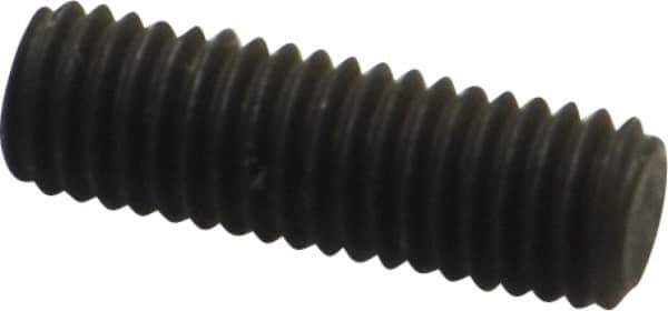 Value Collection - M8x1.25, 25mm OAL, Flat Point Set Screw - Grade 14.9 (45H) Alloy Steel, 4mm Key - Industrial Tool & Supply