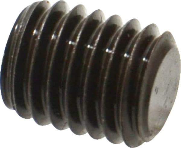 Value Collection - M10x1.50, 12mm OAL, Flat Point Set Screw - Grade 14.9 (45H) Alloy Steel, 5mm Key - Industrial Tool & Supply