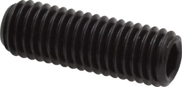 Value Collection - M10x1.50, 30mm OAL, Flat Point Set Screw - Grade 14.9 (45H) Alloy Steel, 5mm Key - Industrial Tool & Supply