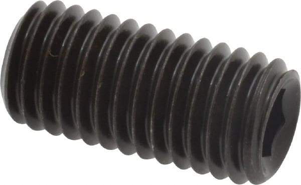 Value Collection - M12x1.75, 25mm OAL, Flat Point Set Screw - Grade 14.9 (45H) Alloy Steel, 6mm Key - Industrial Tool & Supply