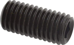 Value Collection - M12x1.75, 25mm OAL, Flat Point Set Screw - Grade 14.9 (45H) Alloy Steel, 6mm Key - Industrial Tool & Supply