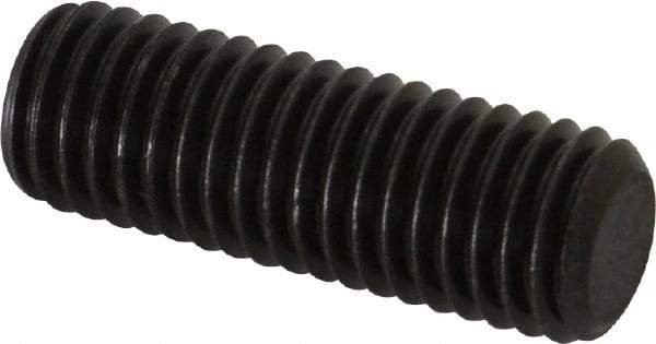 Value Collection - M12x1.75, 35mm OAL, Flat Point Set Screw - Grade 14.9 (45H) Alloy Steel, 6mm Key - Industrial Tool & Supply