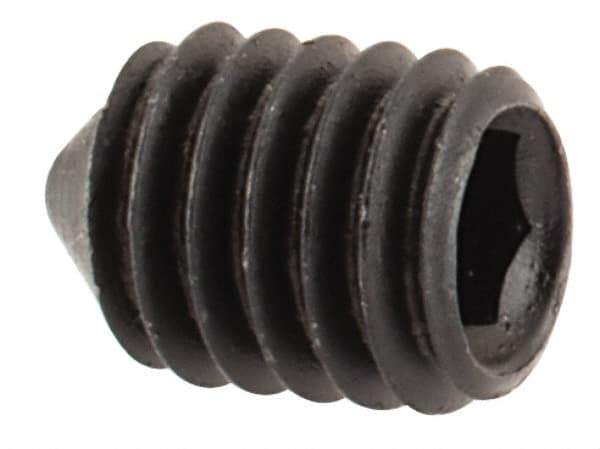 Value Collection - M3x0.50, 4mm OAL, Cone Point Set Screw - Grade 14.9 (45H) Alloy Steel, 1.5mm Key - Industrial Tool & Supply