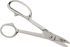 Heritage Cutlery - 1-3/8" LOC, 7" OAL Chrome Plated High Leverage Shears - Right Hand, Chrome Plated Straight Handle, For General Purpose Use - Industrial Tool & Supply