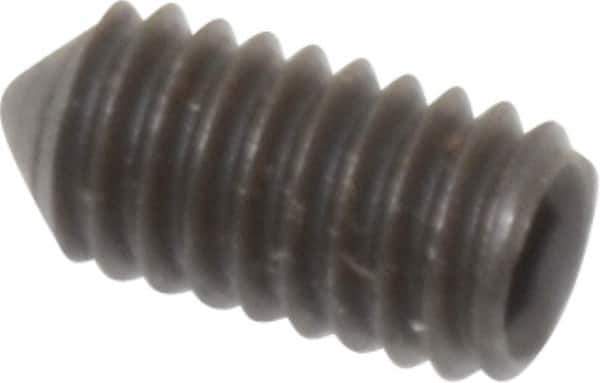 Value Collection - M4x0.70, 8mm OAL, Cone Point Set Screw - Grade 14.9 (45H) Alloy Steel, 2mm Key - Industrial Tool & Supply