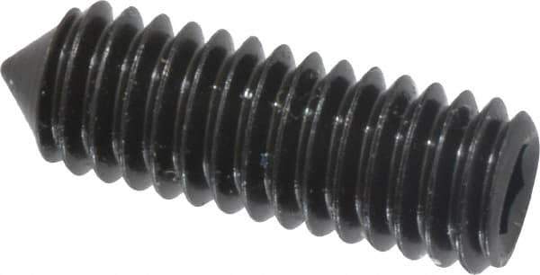 Value Collection - M4x0.70, 12mm OAL, Cone Point Set Screw - Grade 14.9 (45H) Alloy Steel, 2mm Key - Industrial Tool & Supply