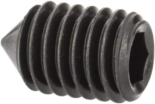 Value Collection - M5x0.80, 8mm OAL, Cone Point Set Screw - Grade 14.9 (45H) Alloy Steel, 2.5mm Key - Industrial Tool & Supply