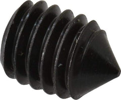 Value Collection - M6x1.00, 8mm OAL, Cone Point Set Screw - Grade 14.9 (45H) Alloy Steel, 3mm Key - Industrial Tool & Supply