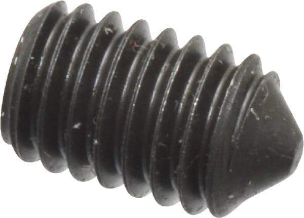 Value Collection - M6x1.00, 10mm OAL, Cone Point Set Screw - Grade 14.9 (45H) Alloy Steel, 3mm Key - Industrial Tool & Supply