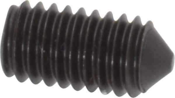 Value Collection - M6x1.00, 12mm OAL, Cone Point Set Screw - Grade 14.9 (45H) Alloy Steel, 3mm Key - Industrial Tool & Supply