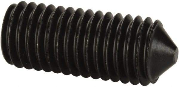 Value Collection - M12x1.75, 30mm OAL, Cone Point Set Screw - Grade 14.9 (45H) Alloy Steel, 6mm Key - Industrial Tool & Supply