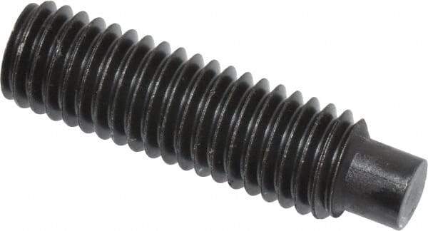 Value Collection - M8x1.25, 30mm OAL, Dog Point Set Screw - Grade 14.9 (45H) Alloy Steel, 4mm Key - Industrial Tool & Supply