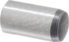 Value Collection - 3mm Diam x 6mm Pin Length Grade 8 Alloy Steel Precision Dowel Pin - Bright Finish, 1 Rounded End - Industrial Tool & Supply