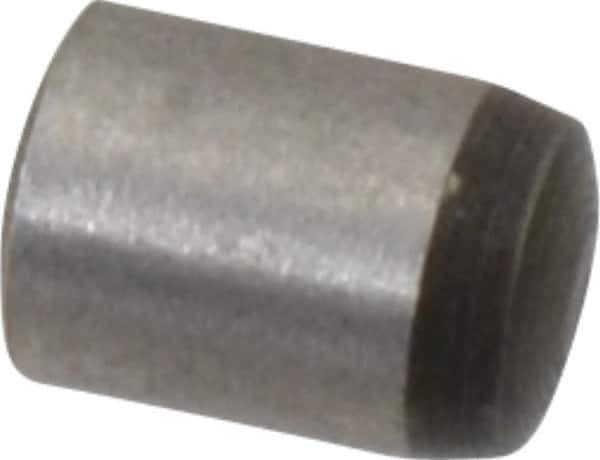 Value Collection - 4mm Diam x 6mm Pin Length Grade 8 Alloy Steel Precision Dowel Pin - Bright Finish, 1 Rounded End - Industrial Tool & Supply