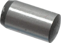 Value Collection - 4mm Diam x 8mm Pin Length Grade 8 Alloy Steel Precision Dowel Pin - Bright Finish, 1 Rounded End - Industrial Tool & Supply