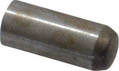 Value Collection - 4mm Diam x 10mm Pin Length Grade 8 Alloy Steel Precision Dowel Pin - Bright Finish, 1 Rounded End - Industrial Tool & Supply