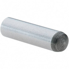 Value Collection - 4mm Diam x 16mm Pin Length Grade 8 Alloy Steel Precision Dowel Pin - Bright Finish, 1 Rounded End - Industrial Tool & Supply