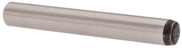 Value Collection - 4mm Diam x 30mm Pin Length Grade 8 Alloy Steel Precision Dowel Pin - Bright Finish, 1 Rounded End - Industrial Tool & Supply