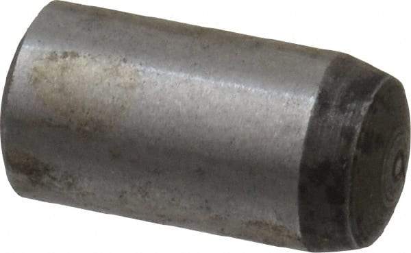 Value Collection - 5mm Diam x 10mm Pin Length Grade 8 Alloy Steel Precision Dowel Pin - Bright Finish, 1 Rounded End - Industrial Tool & Supply