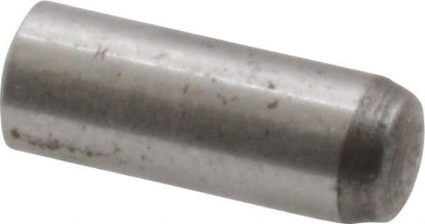 Value Collection - 5mm Diam x 14mm Pin Length Grade 8 Alloy Steel Precision Dowel Pin - Bright Finish, 1 Rounded End - Industrial Tool & Supply