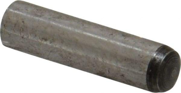 Value Collection - 5mm Diam x 20mm Pin Length Grade 8 Alloy Steel Precision Dowel Pin - Bright Finish, 1 Rounded End - Industrial Tool & Supply