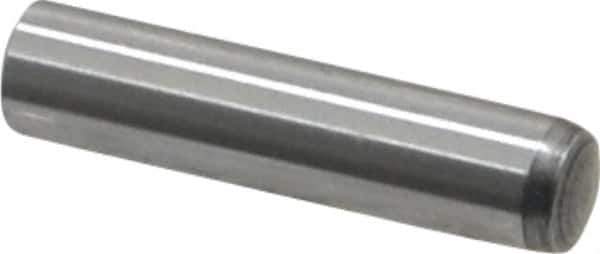 Value Collection - 5mm Diam x 22mm Pin Length Grade 8 Alloy Steel Precision Dowel Pin - Bright Finish, 1 Rounded End - Industrial Tool & Supply